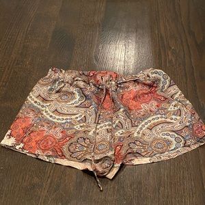 paisley multi color shorts